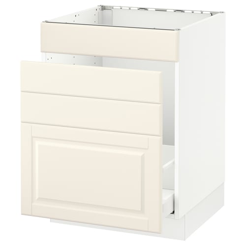 SEKTION / MAXIMERA Arm inf évier/tri/4 faces, blanc/Bodbyn blanc cassé, 24x24x30 "