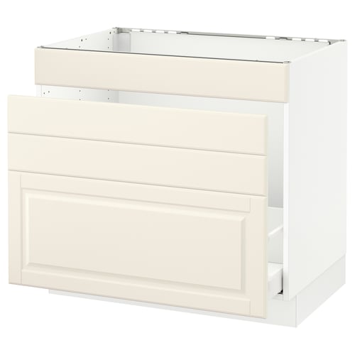 SEKTION / MAXIMERA Arm inf évier/tri/4 faces, blanc/Bodbyn blanc cassé, 36x24x30 "