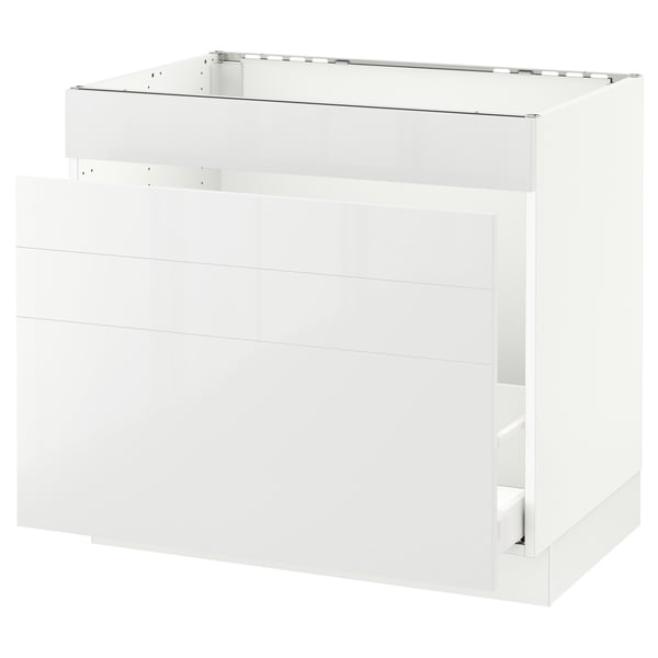 SEKTION / MAXIMERA Arm inf évier/tri/4 faces, blanc/Ringhult blanc, 36x24x30 "