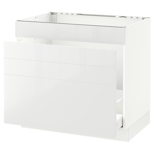 SEKTION / MAXIMERA Arm inf évier/tri/4 faces, blanc/Ringhult blanc, 36x24x30 "