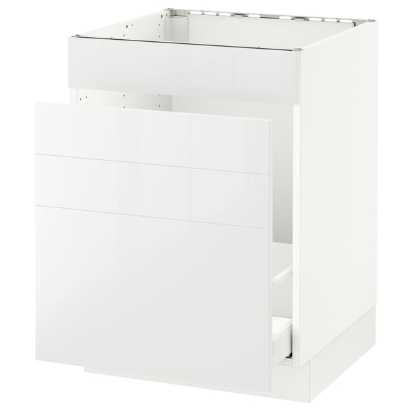 SEKTION / MAXIMERA Arm inf évier/tri/4 faces, blanc/Ringhult blanc, 24x24x30 "