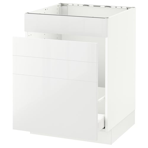 SEKTION / MAXIMERA Arm inf évier/tri/4 faces, blanc/Ringhult blanc, 24x24x30 "