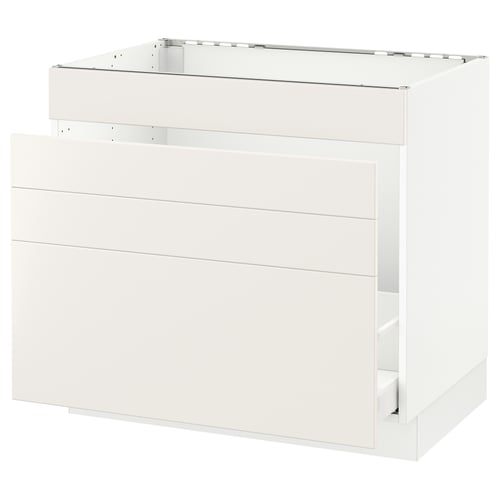 SEKTION / MAXIMERA Arm inf évier/tri/4 faces, blanc/Veddinge blanc, 36x24x30 "