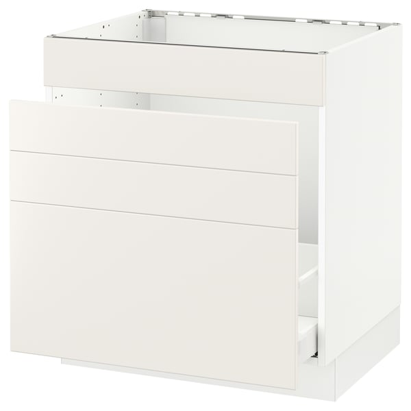 SEKTION / MAXIMERA Arm inf évier/tri/4 faces, blanc/Veddinge blanc, 30x24x30 "
