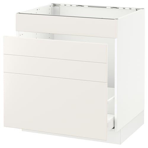 SEKTION / MAXIMERA Arm inf évier/tri/4 faces, blanc/Veddinge blanc, 30x24x30 "
