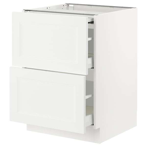 SEKTION / MAXIMERA Arm inf+plan travail couliss/2tir, blanc/Axstad blanc mat, 24x24x30 "