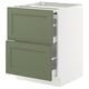 SEKTION / MAXIMERA Arm inf+plan travail couliss/2tir, blanc/Axstad gris-vert, 24x24x30 "