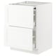 SEKTION / MAXIMERA Arm inf+plan travail couliss/2tir, blanc Enköping/blanc effet bois, 24x24x30 "