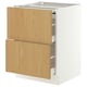 SEKTION / MAXIMERA Arm inf+plan travail couliss/2tir, blanc/Sinarp chêne plaqué, 24x24x30 "