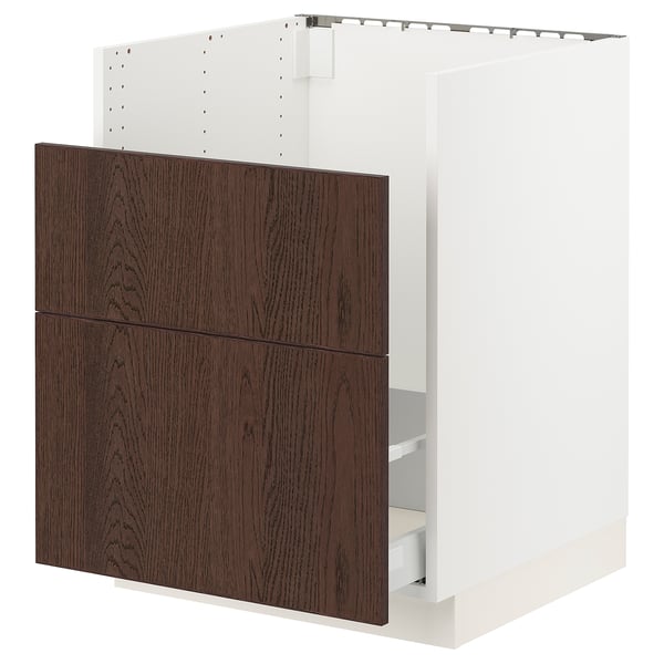 SEKTION / MAXIMERA Arm inf pr évier TALLSJÖN, blanc/Sinarp brun, 24x24x30 "