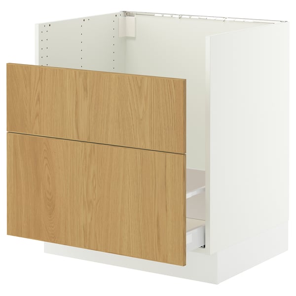 SEKTION / MAXIMERA Arm inf pr évier TALLSJÖN, blanc/Sinarp chêne plaqué, 30x24x30 "