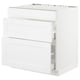SEKTION / MAXIMERA Arm inf tabl cuis/3 faces/2 tiroirs, blanc/Axstad blanc mat, 30x24x30 "