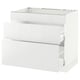 SEKTION / MAXIMERA Arm inf tabl cuis/3 faces/2 tiroirs, blanc/Ringhult blanc, 36x24x30 "