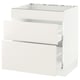 SEKTION / MAXIMERA Arm inf tabl cuis/3 faces/2 tiroirs, blanc/Veddinge blanc, 30x24x30 "