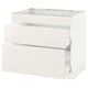 SEKTION / MAXIMERA Arm inf tabl cuis/3 faces/2 tiroirs, blanc/Veddinge blanc, 36x24x30 "