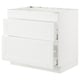 SEKTION / MAXIMERA Arm inf tbl cuis/hotte int av tir, blanc/Axstad blanc mat, 36x24x30 "
