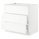 SEKTION / MAXIMERA Arm inf tbl cuis/hotte int av tir, blanc Enköping/blanc effet bois, 36x24x30 "
