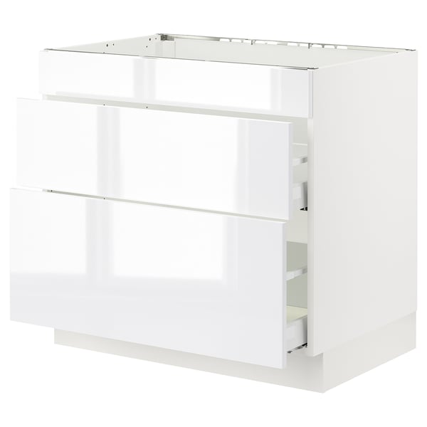 SEKTION / MAXIMERA Arm inf tbl cuis/hotte int av tir, blanc/Ringhult blanc, 36x24x30 "
