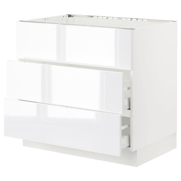 SEKTION / MAXIMERA Arm inf tbl cuis/hotte int av tir, blanc/Ringhult blanc, 36x24x30 "