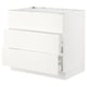 SEKTION / MAXIMERA Arm inf tbl cuis/hotte int av tir, blanc/Veddinge blanc, 36x24x30 "