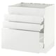 SEKTION / MAXIMERA Arm inf tble cuis/4 faces/3 tir, blanc/Ringhult blanc, 30x24x30 "