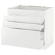 SEKTION / MAXIMERA Arm inf tble cuis/4 faces/3 tir, blanc/Ringhult blanc, 36x24x30 "