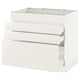 SEKTION / MAXIMERA Arm inf tble cuis/4 faces/3 tir, blanc/Veddinge blanc, 36x24x30 "