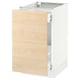 SEKTION / MAXIMERA Arm inf tri/1 pte, blanc/Askersund effet frêne clair, 18x24x30 "