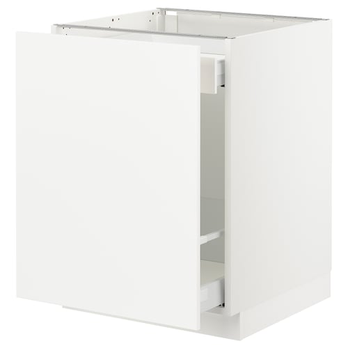 SEKTION / MAXIMERA Arm inf tri/1 pte, blanc/Axstad blanc mat, 24x24x30 "