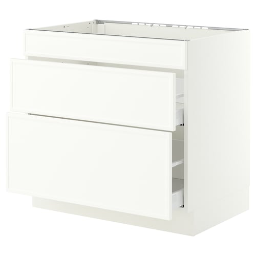 SEKTION / MAXIMERA Armoir inf four/3 faces/2 tiroirs, blanc/Aspudden blanc mat, 36x24x30 "
