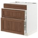SEKTION / MAXIMERA Armoir inf four/3 faces/2 tiroirs, blanc Enköping/brun effet noyer, 30x24x30 "