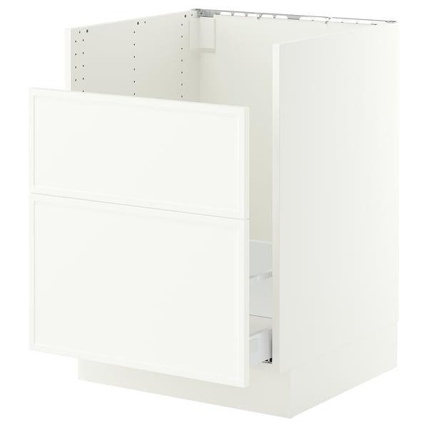 SEKTION / MAXIMERA Armoir inf pr évier HAVSEN/p tri/2f, blanc/Aspudden blanc mat, 24x24x30 "