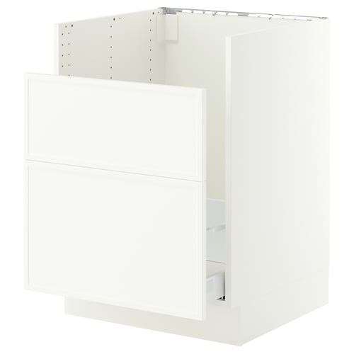 SEKTION / MAXIMERA Armoir inf pr évier HAVSEN/p tri/2f, blanc/Aspudden blanc mat, 24x24x30 "