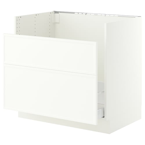 SEKTION / MAXIMERA Armoir inf pr évier HAVSEN/p tri/2f, blanc/Aspudden blanc mat, 36x24x30 "