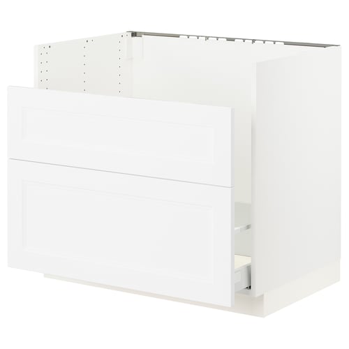 SEKTION / MAXIMERA Armoir inf pr évier HAVSEN/p tri/2f, blanc/Axstad blanc mat, 36x24x30 "