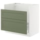 SEKTION / MAXIMERA Armoir inf pr évier HAVSEN/p tri/2f, blanc/Axstad gris-vert, 36x24x30 "
