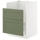 SEKTION / MAXIMERA Armoir inf pr évier HAVSEN/p tri/2f, blanc/Axstad gris-vert, 24x24x30 "