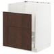 SEKTION / MAXIMERA Armoir inf pr évier HAVSEN/p tri/2f, blanc/Sinarp brun, 24x24x30 "