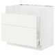 SEKTION / MAXIMERA Armoir inf pr évier HAVSEN/p tri/2f, blanc/Vallstena blanc, 36x24x30 "