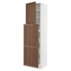 SEKTION / MAXIMERA Armoire av 4t/1p/2tb coulis, blanc Enköping/brun effet noyer, 24x24x90 "
