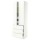 SEKTION / MAXIMERA Armoire haute 2 ptes/3 faces/5 tir, blanc/Aspudden blanc mat, 30x24x90 "