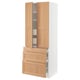 SEKTION / MAXIMERA Armoire haute 2 ptes/3 faces/5 tir, blanc/Vedhamn chêne, 30x24x80 "