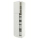 SEKTION / MAXIMERA Armoire haute+2 ptes/tablettes/5tir, blanc/Aspudden gris clair, 24x24x90 "