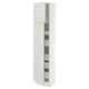 SEKTION / MAXIMERA Armoire haute+2 ptes/tablettes/5tir, blanc/Aspudden gris clair, 18x15x80 "