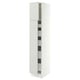 SEKTION / MAXIMERA Armoire haute+2 ptes/tablettes/5tir, blanc/Aspudden gris clair, 15x24x80 "