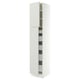SEKTION / MAXIMERA Armoire haute+2 ptes/tablettes/5tir, blanc/Aspudden gris clair, 18x24x90 "