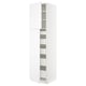 SEKTION / MAXIMERA Armoire haute+2 ptes/tablettes/5tir, blanc/Axstad blanc mat, 24x24x90 "