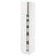 SEKTION / MAXIMERA Armoire haute+2 ptes/tablettes/5tir, blanc/Axstad blanc mat, 15x24x80 "