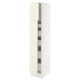 SEKTION / MAXIMERA Armoire haute+2 ptes/tablettes/5tir, blanc/Bodbyn blanc cassé, 15x24x80 "