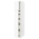 SEKTION / MAXIMERA Armoire haute+2 ptes/tablettes/5tir, blanc Enköping/blanc effet bois, 15x24x80 "